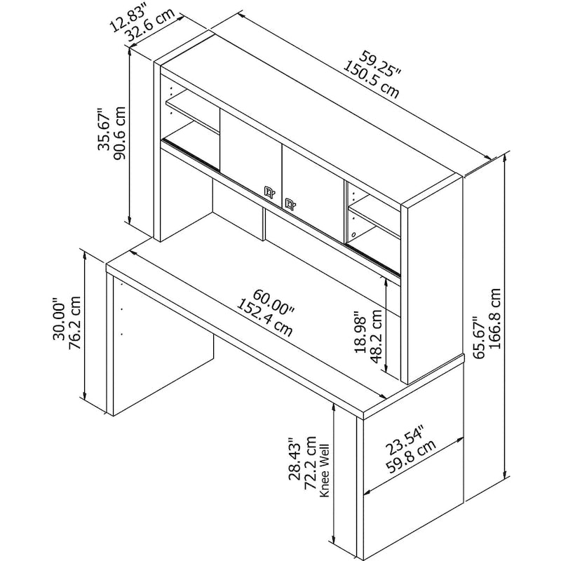 Bureau avec étagère