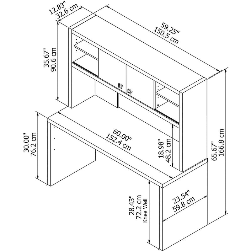 Bureau avec étagère
