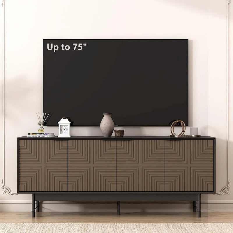 64.45 Meuble TV avec portes, style Mid-Century