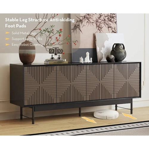 64.45 Meuble TV avec portes, style Mid-Century