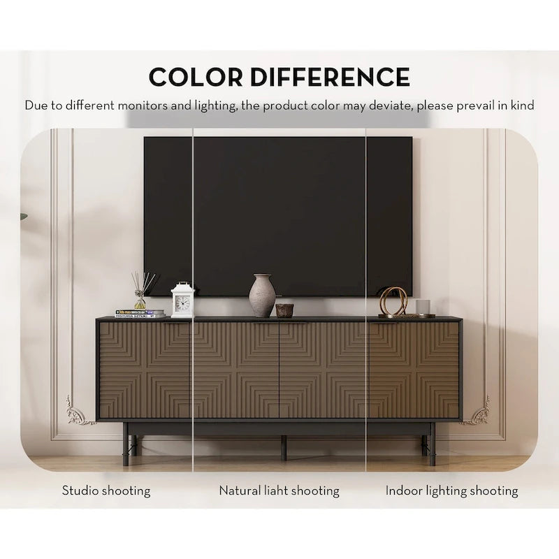 64.45 Meuble TV avec portes, style Mid-Century