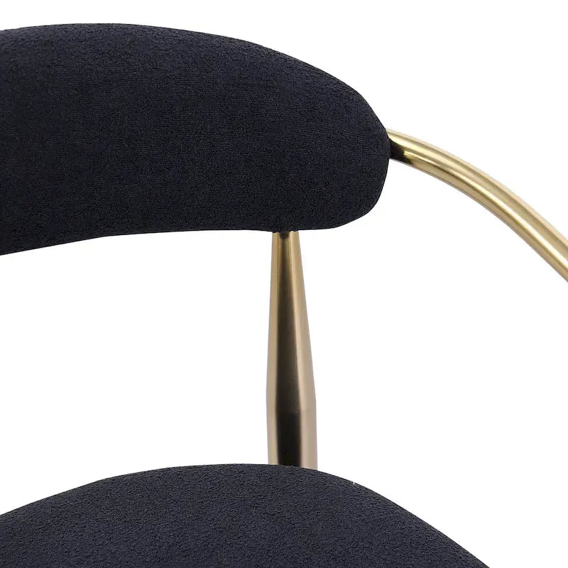 Tabourets de bar, chaises de comptoir avec dossier rembourré, chaises d'îlot de cuisine avec accoudoirs et pieds en métal