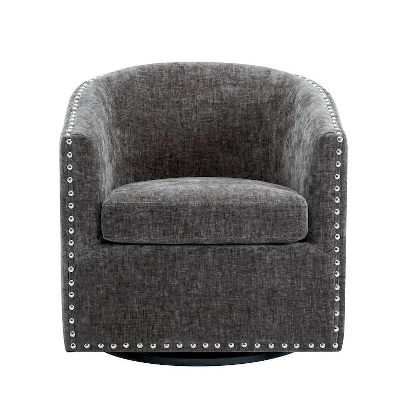 Fauteuil pivotant rond en tissu