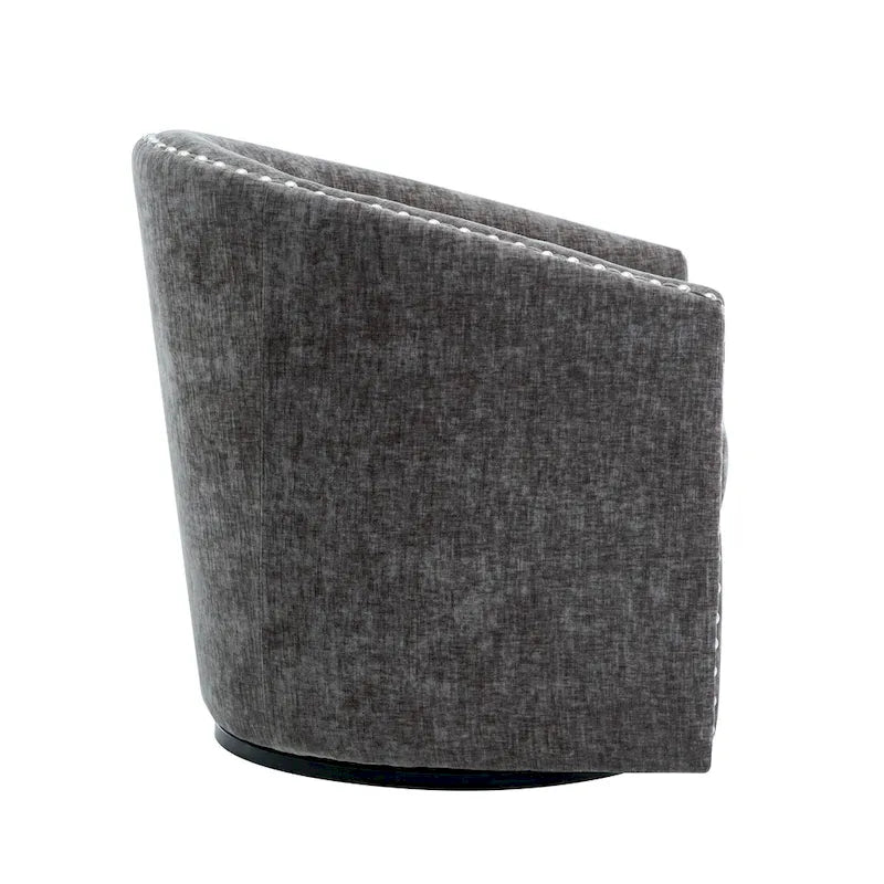 Fauteuil pivotant rond en tissu