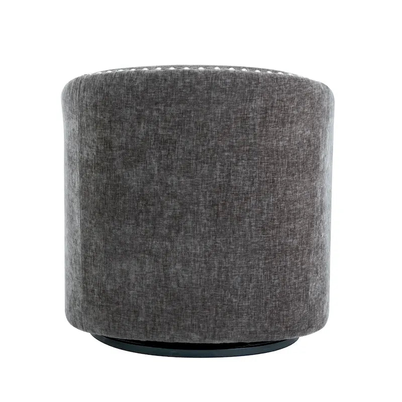 Fauteuil pivotant rond en tissu