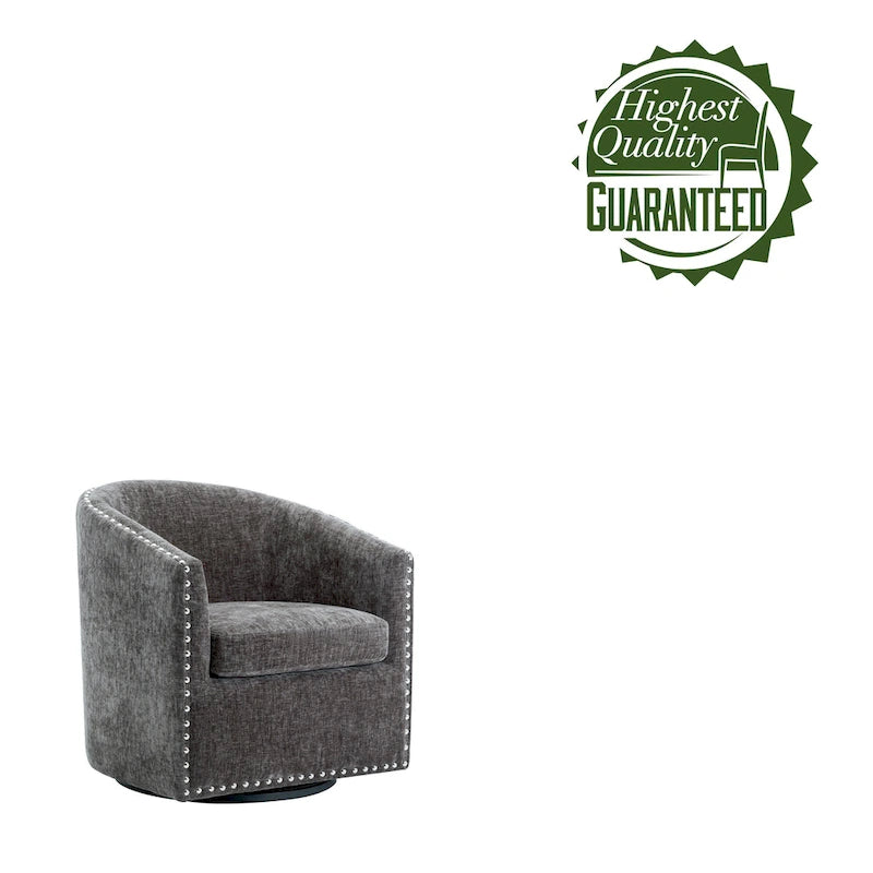 Fauteuil pivotant rond en tissu