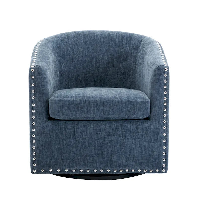 Fauteuil pivotant rond en tissu