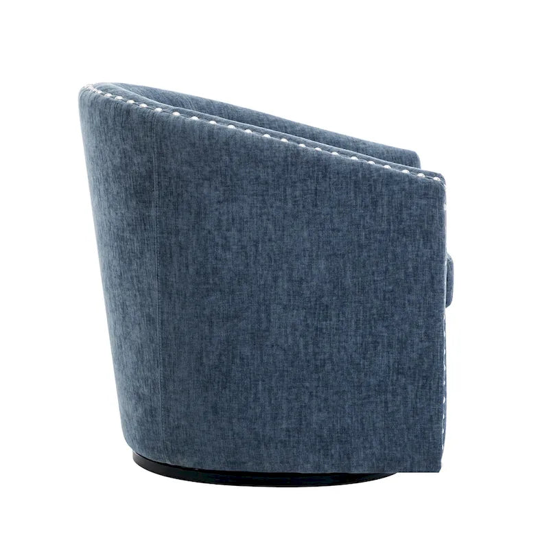 Fauteuil pivotant rond en tissu