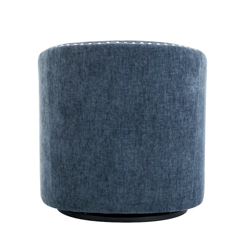 Fauteuil pivotant rond en tissu