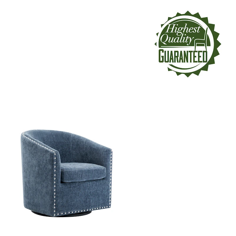 Fauteuil pivotant rond en tissu