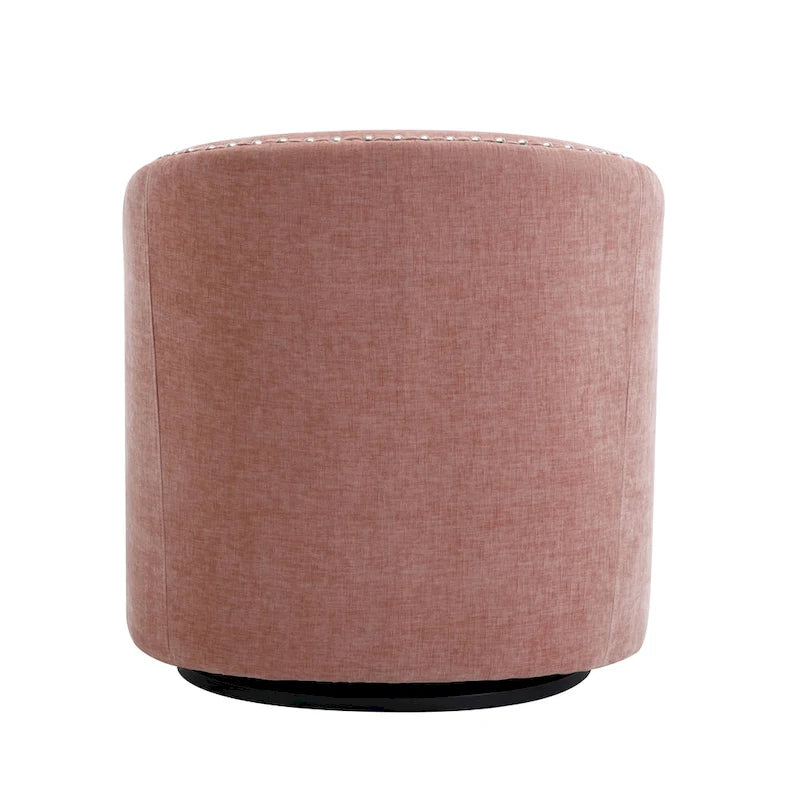 Fauteuil pivotant rond en tissu