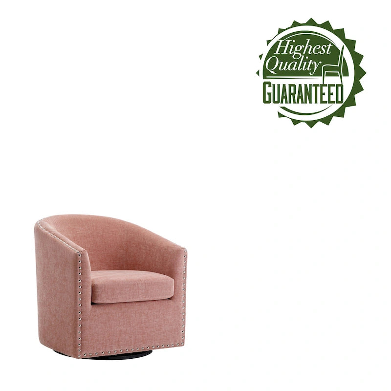 Fauteuil pivotant rond en tissu