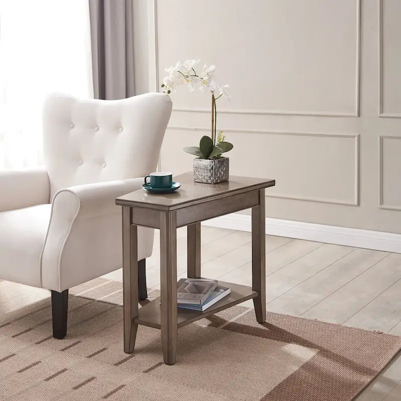 Table d'appoint compensée pour fauteuil inclinable avec étagère