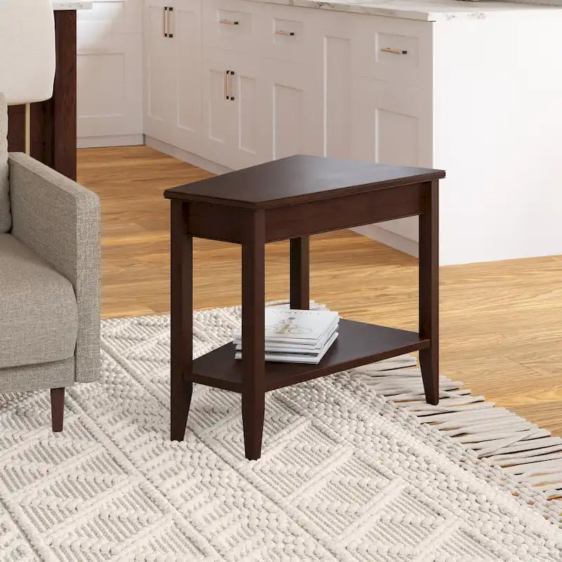 Table d'appoint compensée pour fauteuil inclinable avec étagère