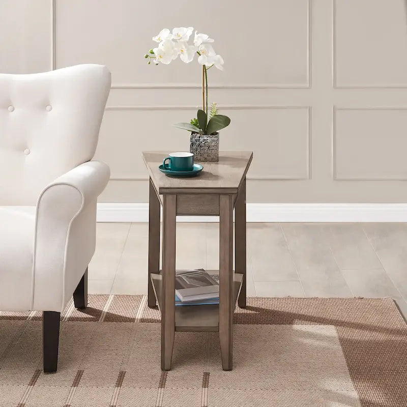 Table d'appoint compensée pour fauteuil inclinable avec étagère