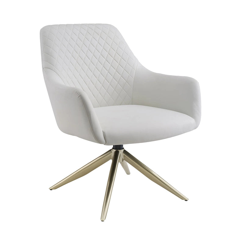 Fauteuil d'appoint pivotant en similicuir