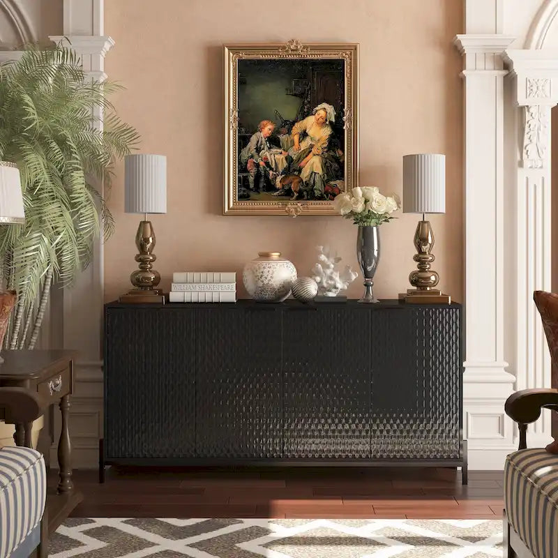 Buffets d'appoint de rangement 4 portes