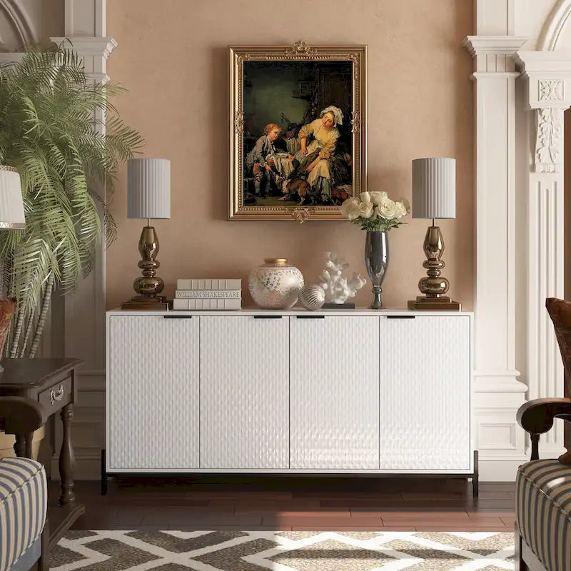 Buffets d'appoint de rangement 4 portes