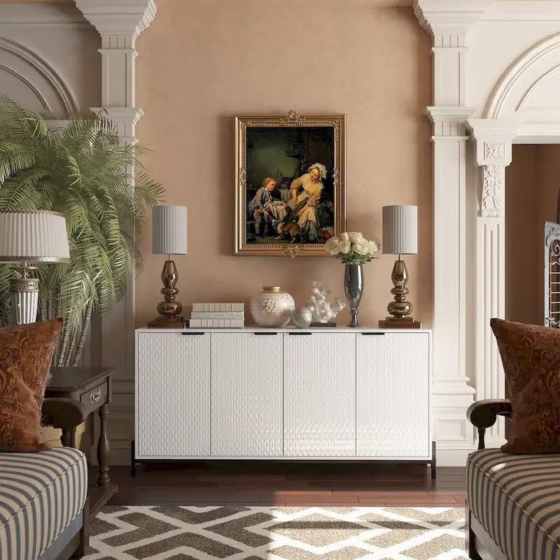 Buffets d'appoint de rangement 4 portes