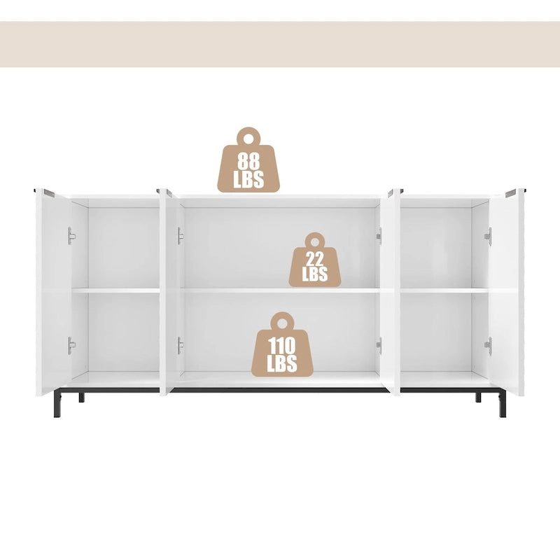 Buffets d'appoint de rangement 4 portes