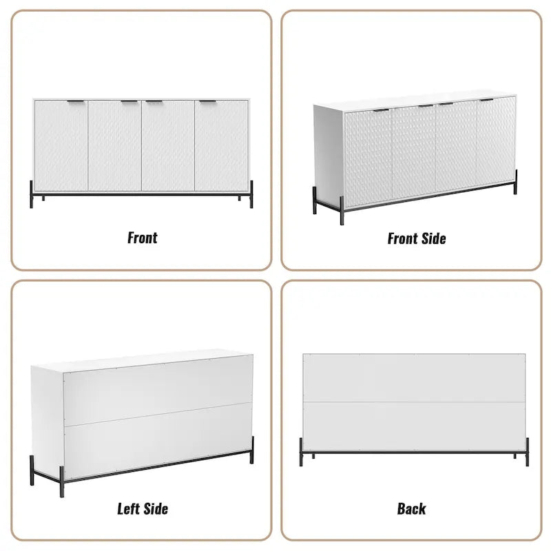 Buffets d'appoint de rangement 4 portes