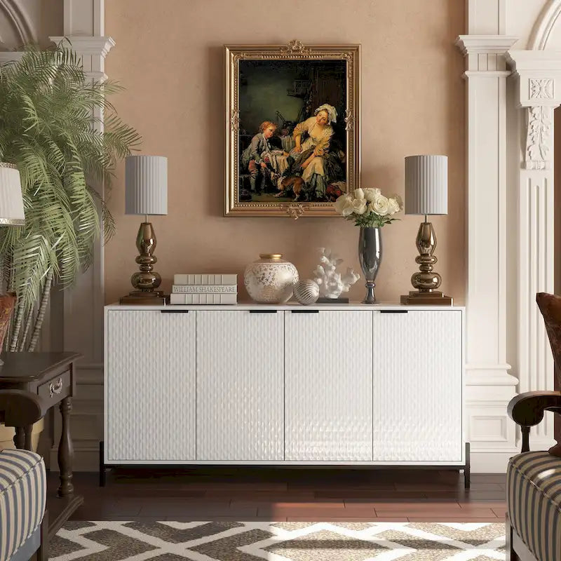 Buffets d'appoint de rangement 4 portes