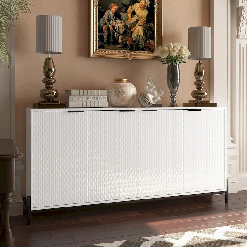 Buffets d'appoint de rangement 4 portes