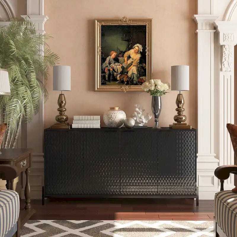Buffets d'appoint de rangement 4 portes