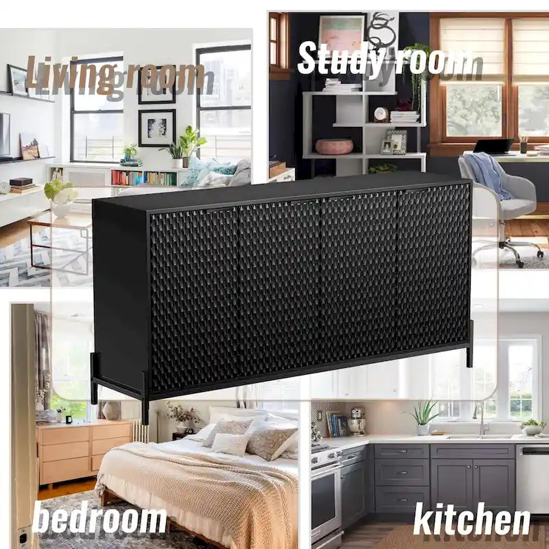 Buffets d'appoint de rangement 4 portes