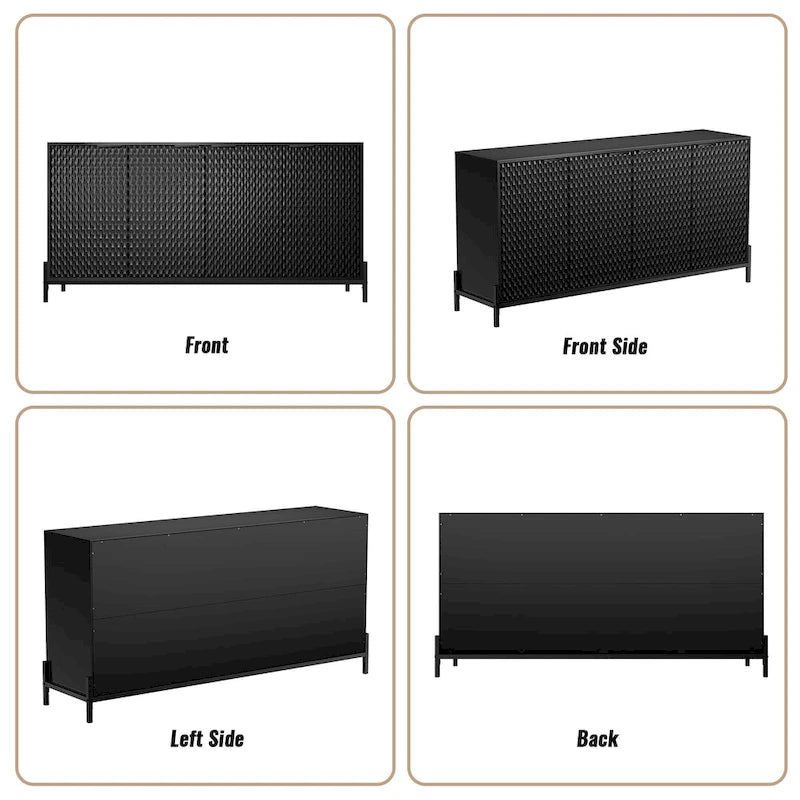 Buffets d'appoint de rangement 4 portes