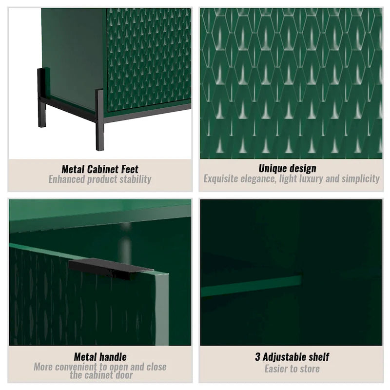 Buffets d'appoint de rangement 4 portes