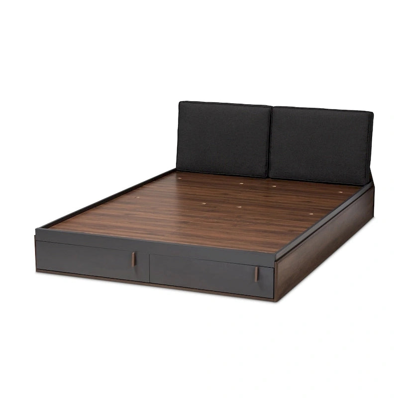 Lit plateforme de rangement taille contemporaine