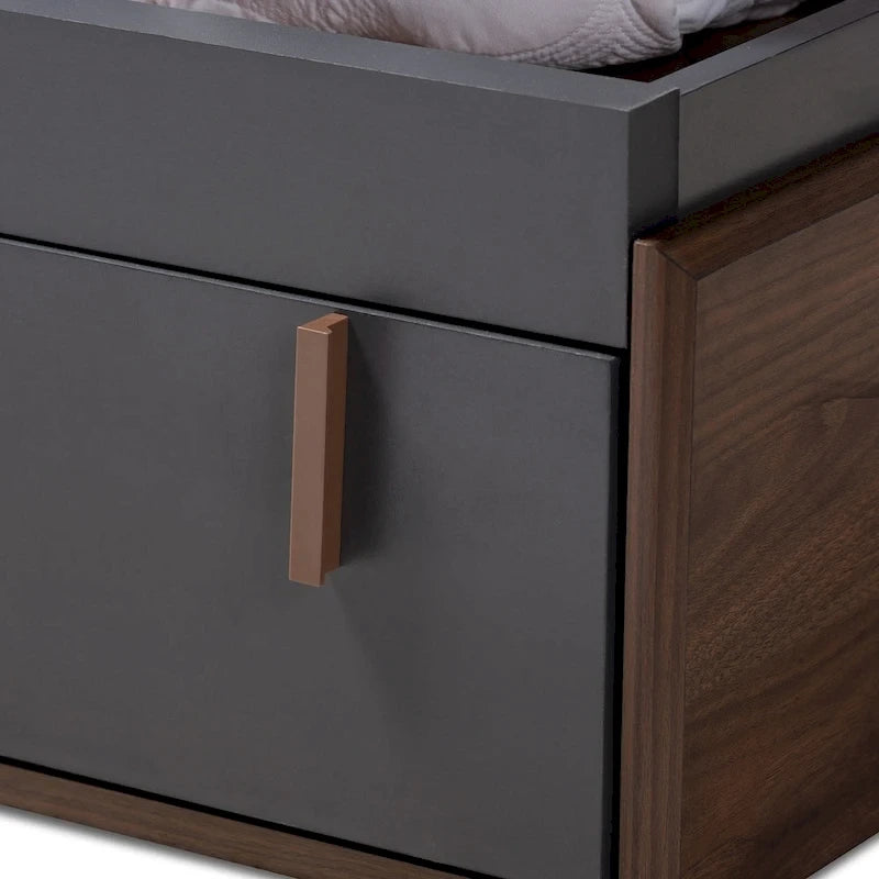 Lit plateforme de rangement taille contemporaine