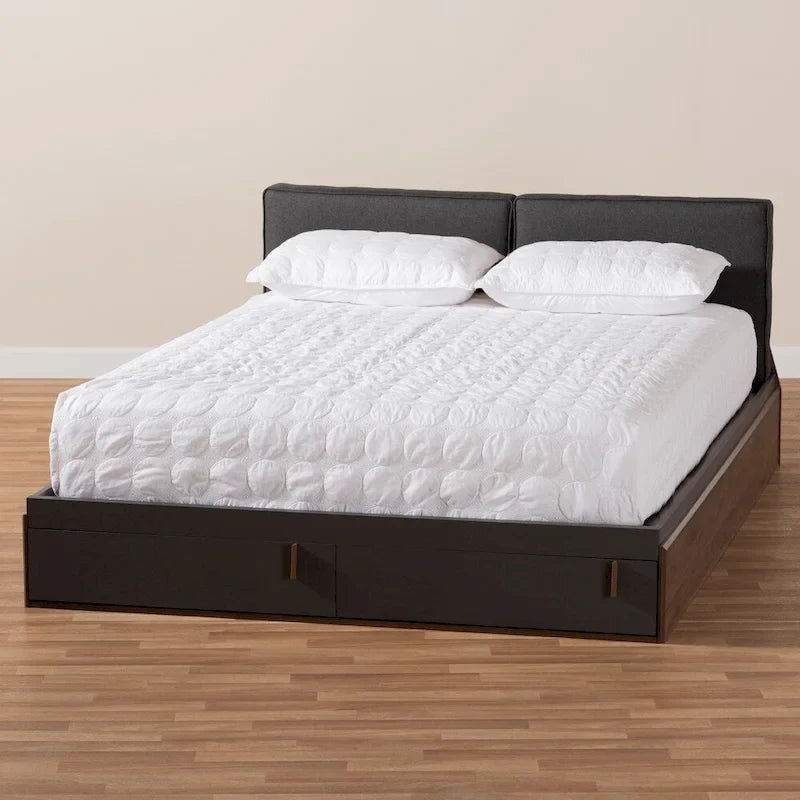 Lit plateforme de rangement taille contemporaine