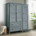 Meuble en bois Armoire 3 portes en bois massif