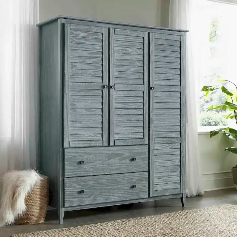 Meuble en bois Armoire 3 portes en bois massif