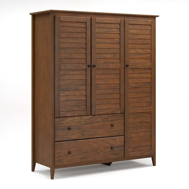 Meuble en bois Armoire 3 portes en bois massif