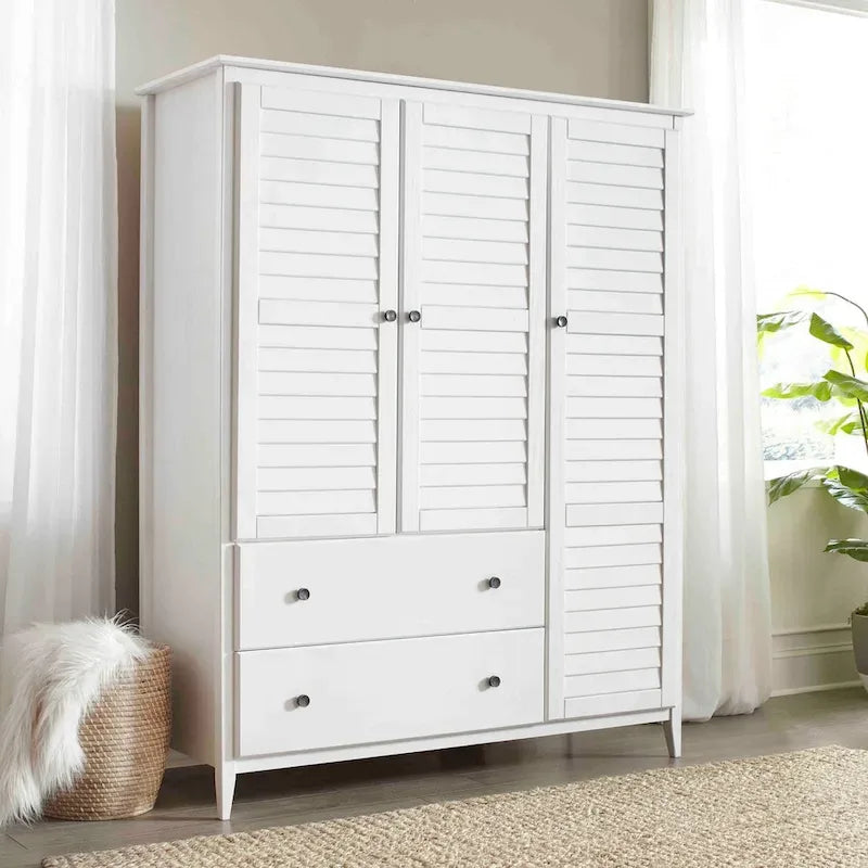 Meuble en bois Armoire 3 portes en bois massif