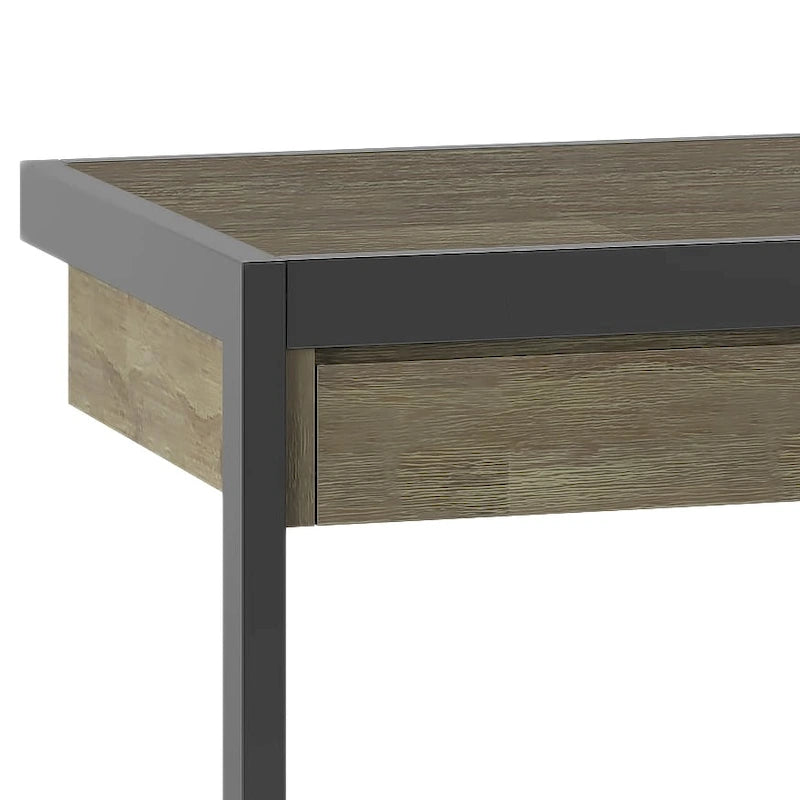Bureau industriel en bois d'acacia massif