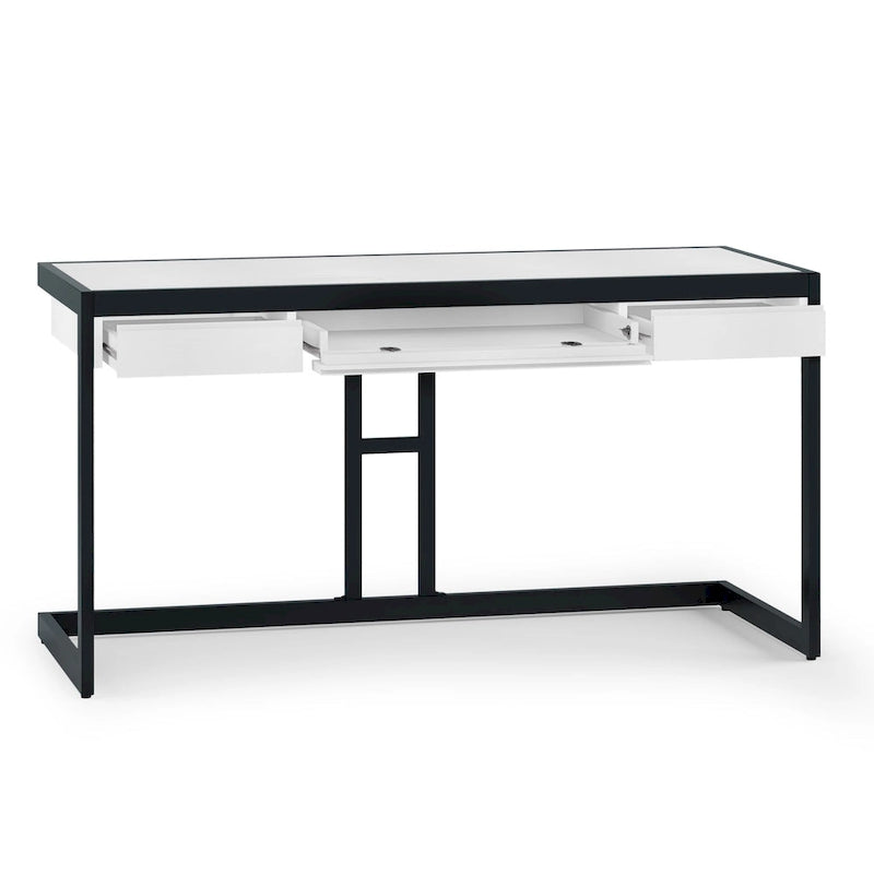 Bureau industriel en bois d'acacia massif
