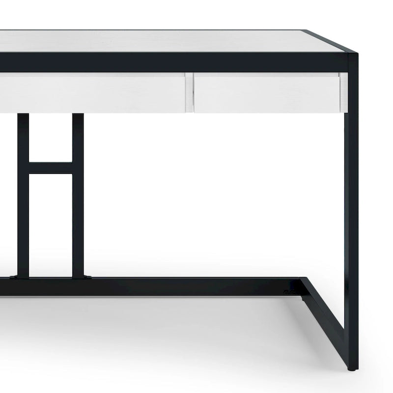 Bureau industriel en bois d'acacia massif