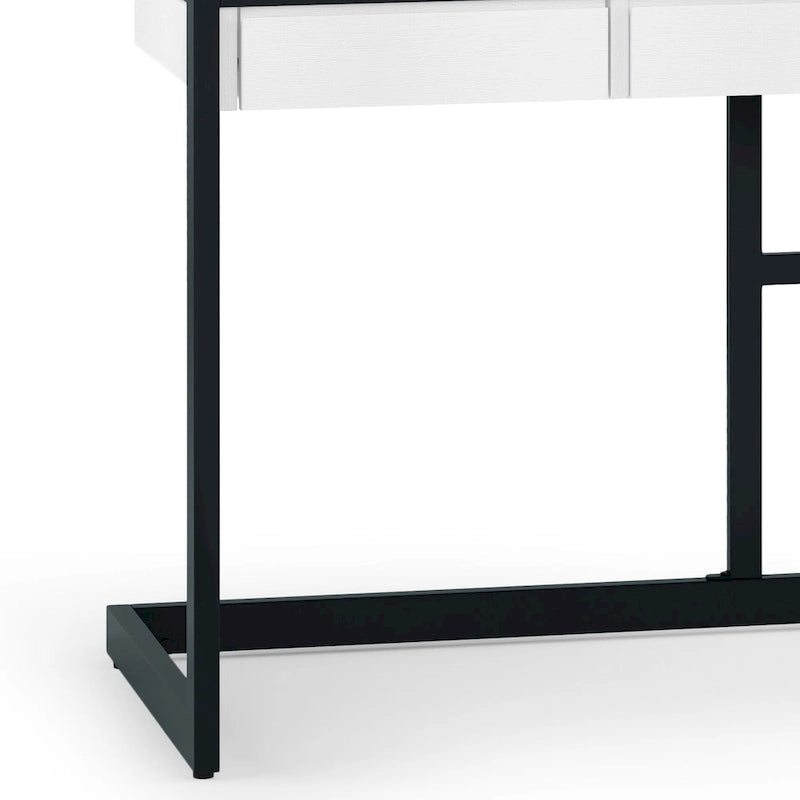 Bureau industriel en bois d'acacia massif