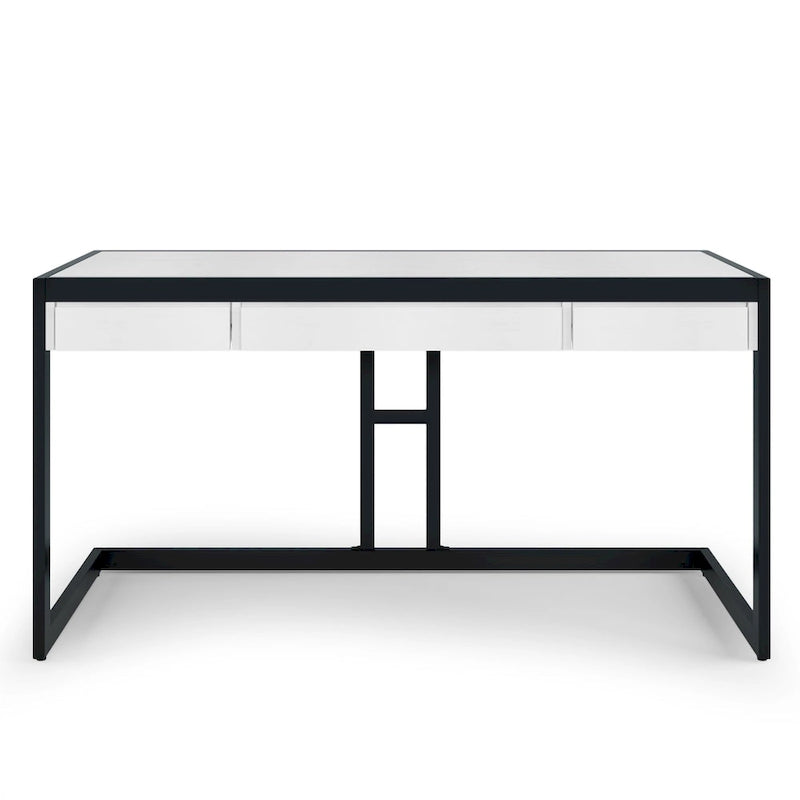 Bureau industriel en bois d'acacia massif