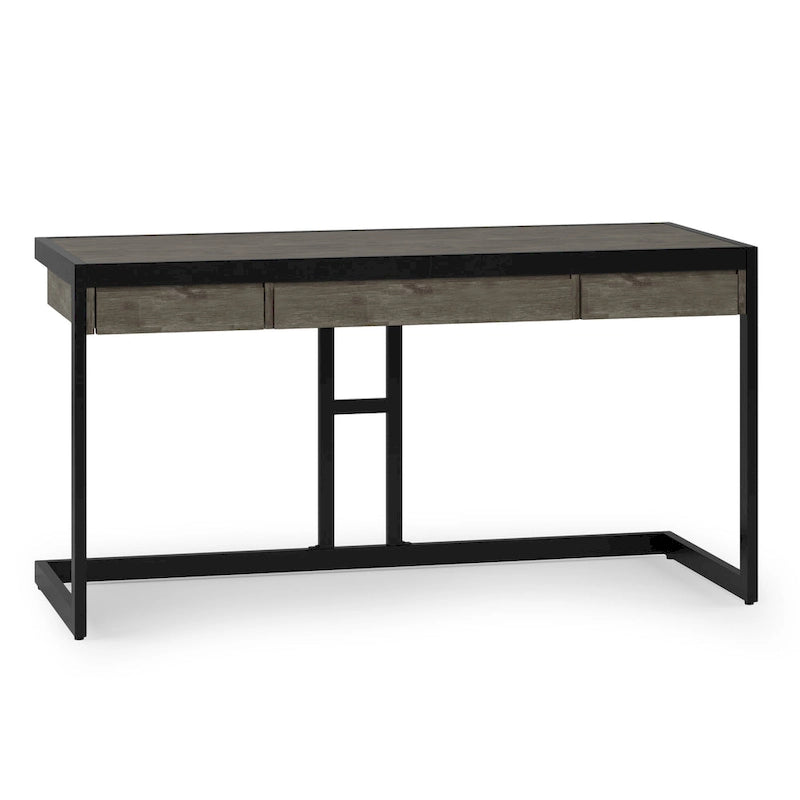 Bureau industriel en bois d'acacia massif