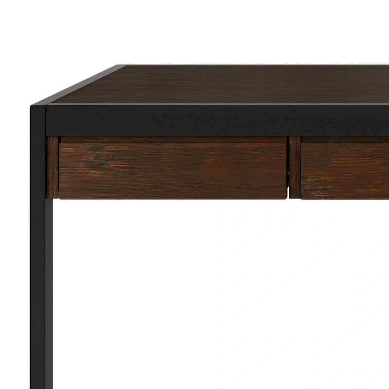 Bureau industriel en bois d'acacia massif