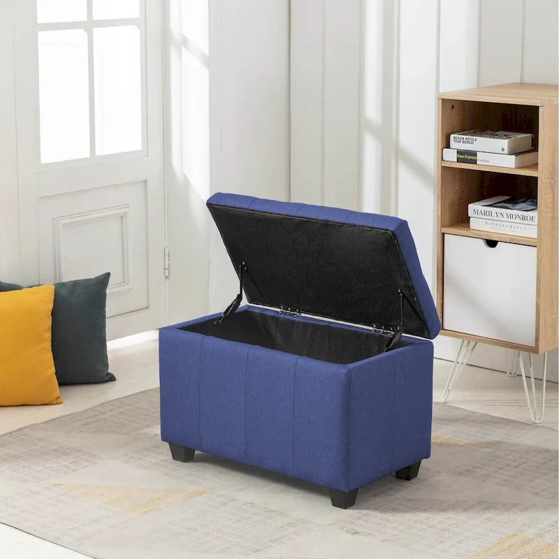Banc de rangement capitonné avec couvercle à rabat