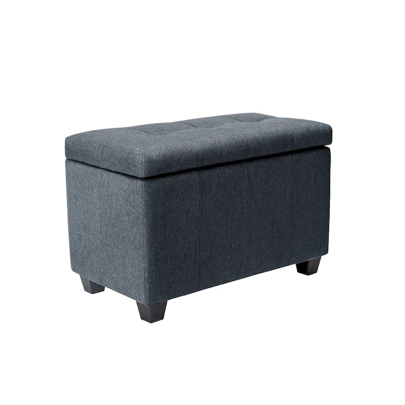 Banc de rangement capitonné avec couvercle à rabat