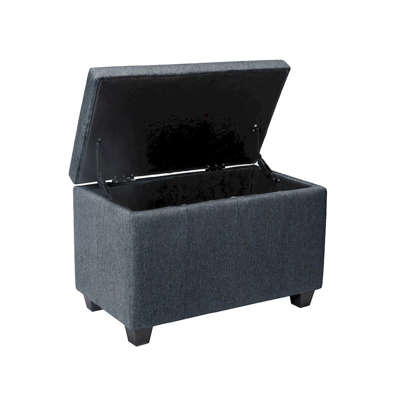 Banc de rangement capitonné avec couvercle à rabat