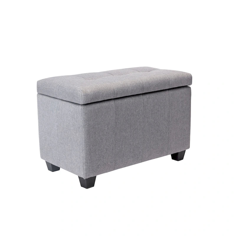 Banc de rangement capitonné avec couvercle à rabat