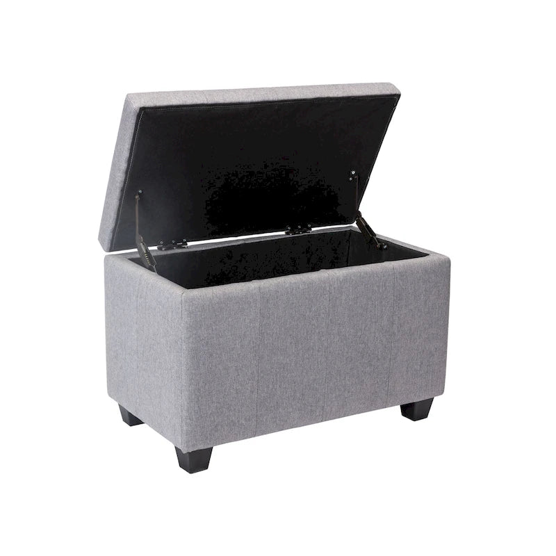 Banc de rangement capitonné avec couvercle à rabat